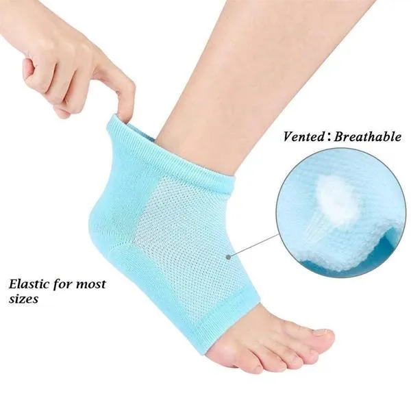 343 Heel Pain Relief Silicone Gel Heel Socks (Multicolor)