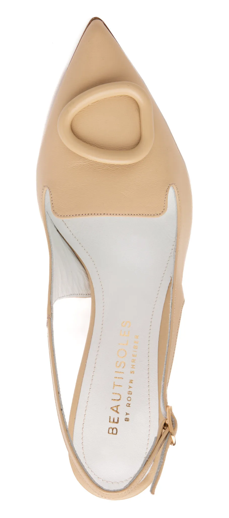 Ada Beige Leather Slingback