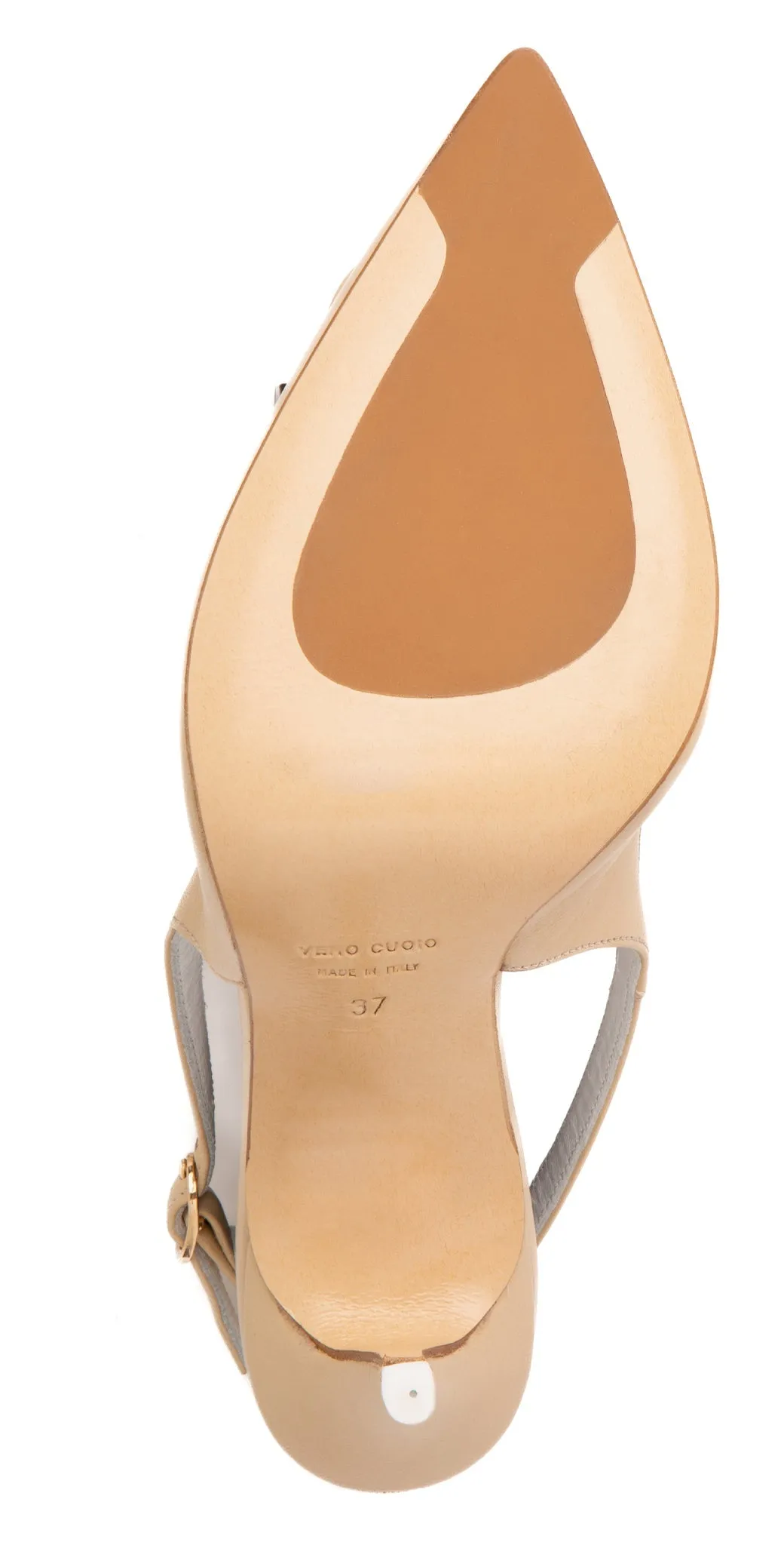 Ada Beige Leather Slingback