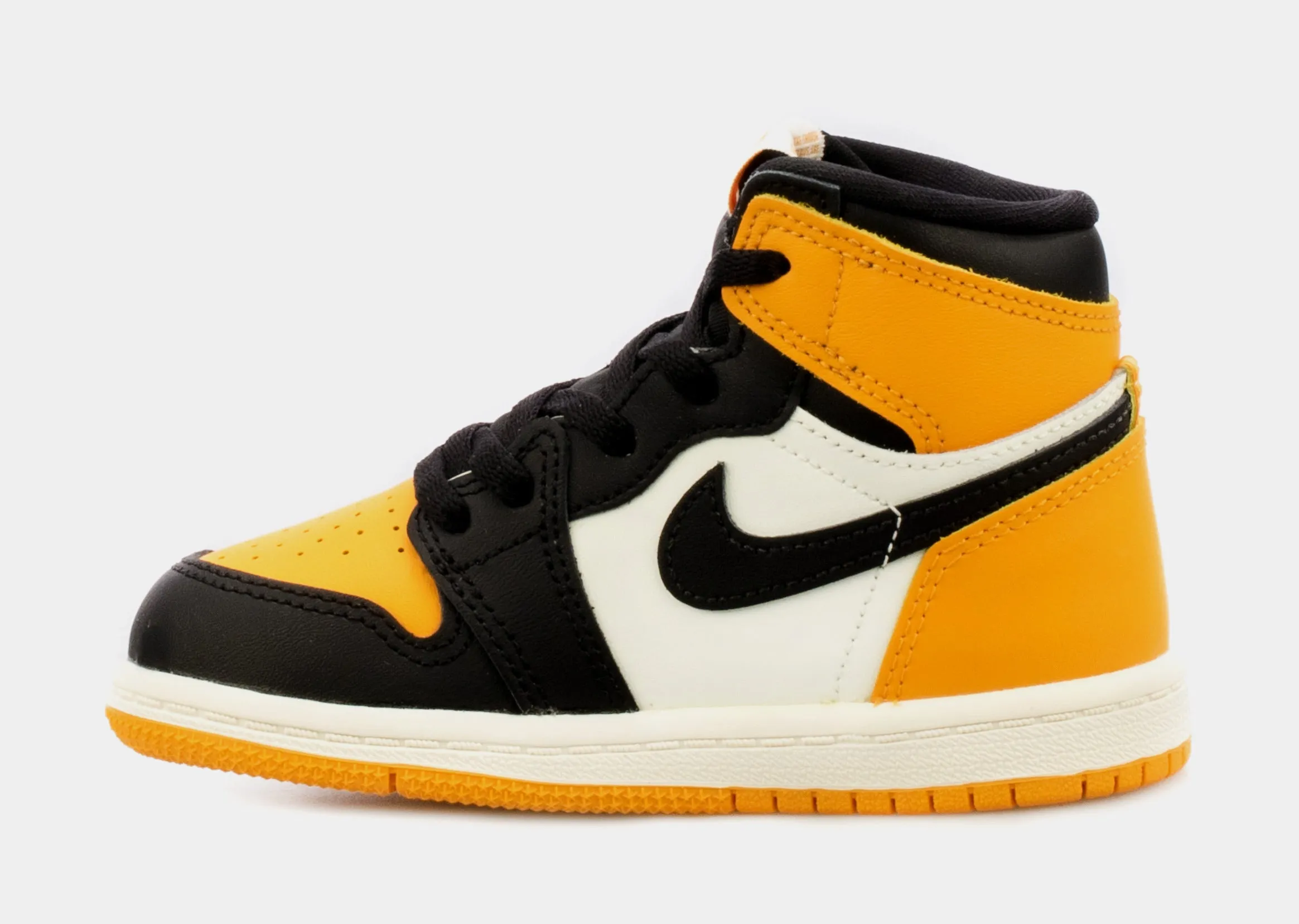 Air Jordan 1 Retro High Taxi Infant Toddler Lifestyle Shoes (Black/Yellow) Free Shipping