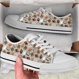 Books Pattern SK Low Top Shoes, Canvas Shoes Design, Low Top Sneaker