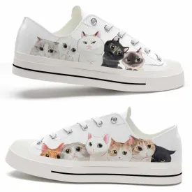 Cat Cute Collection Of Cuteness Low Top Shoes  - Happy International Dog Day Canvas Sneaker, Cat Canvas Shoes