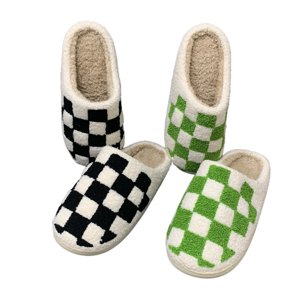 Checkerboard Slippers for Men