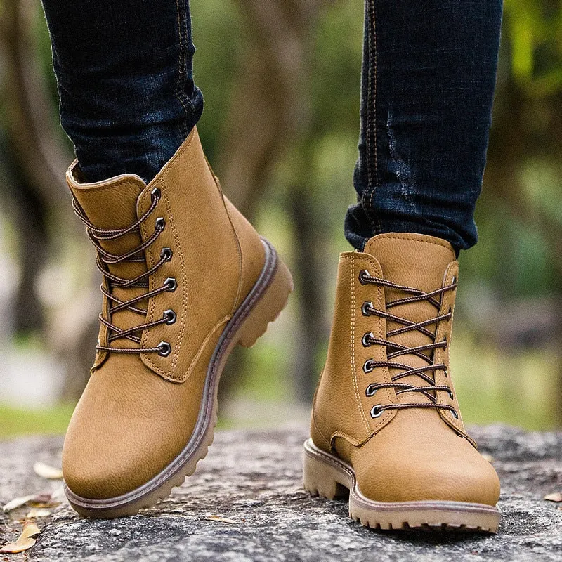 Classic Casual Winter Breathable Lace Up Ankle Boots