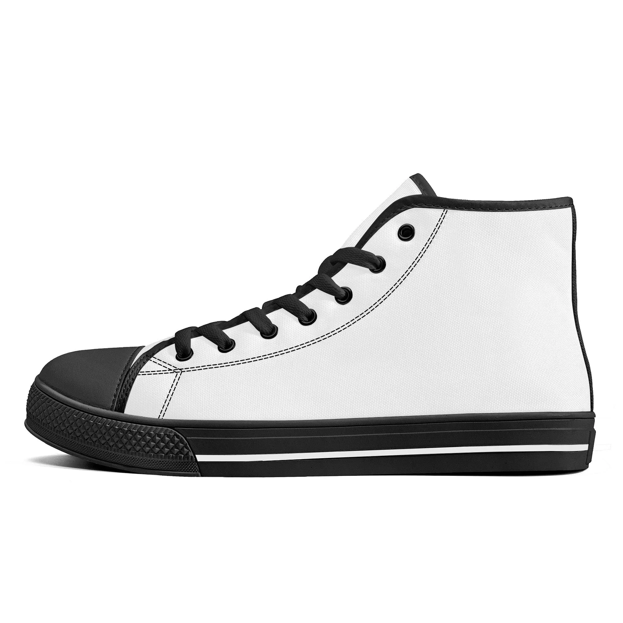 Custom High Top Canvas Shoes - Black FWS