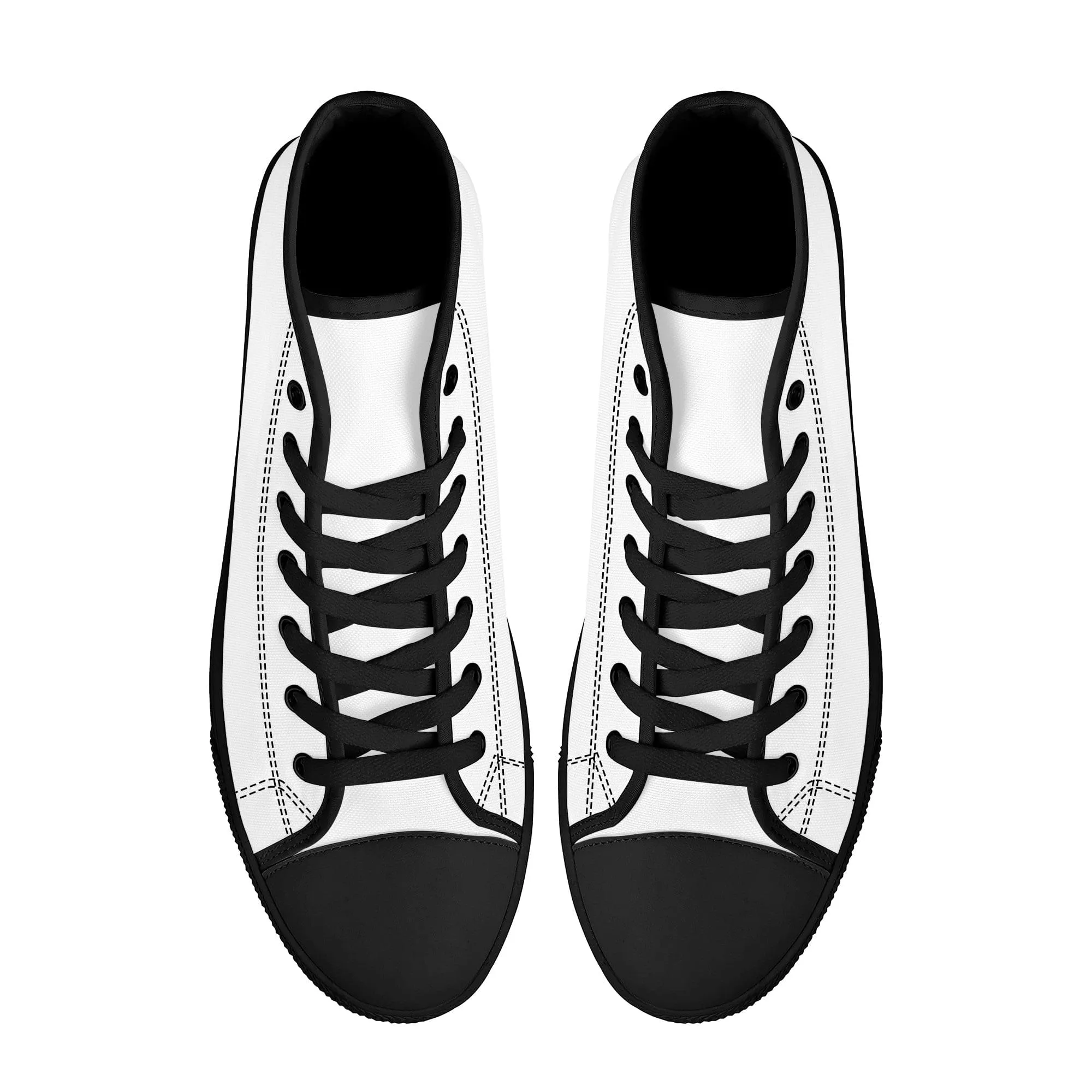 Custom High Top Canvas Shoes - Black FWS