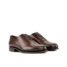 DapperFam Giuliano in Burgundy Men's Italian Leather Whole Cut