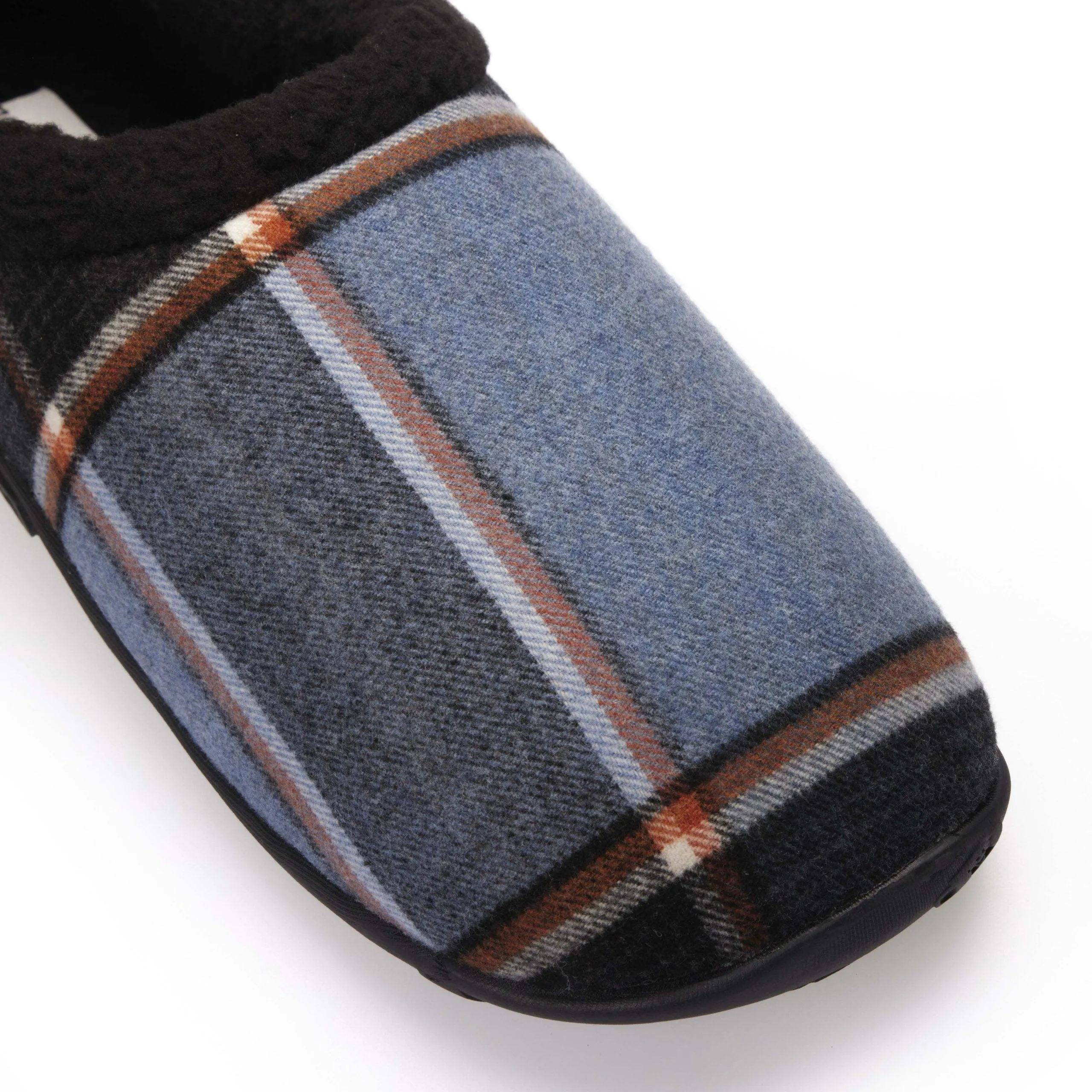 Freddie - Blue Orange Check Men's Slippers