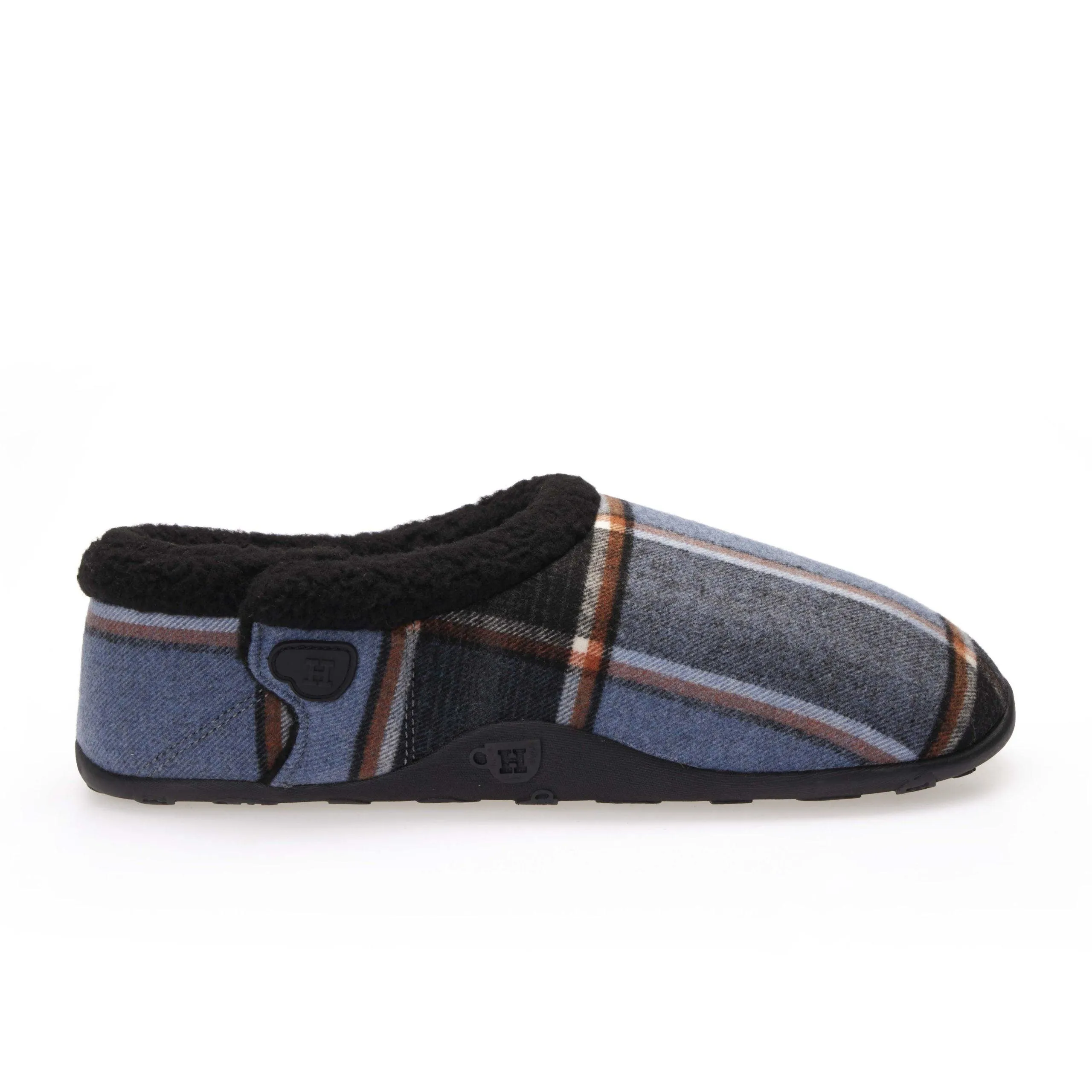 Freddie - Blue Orange Check Men's Slippers