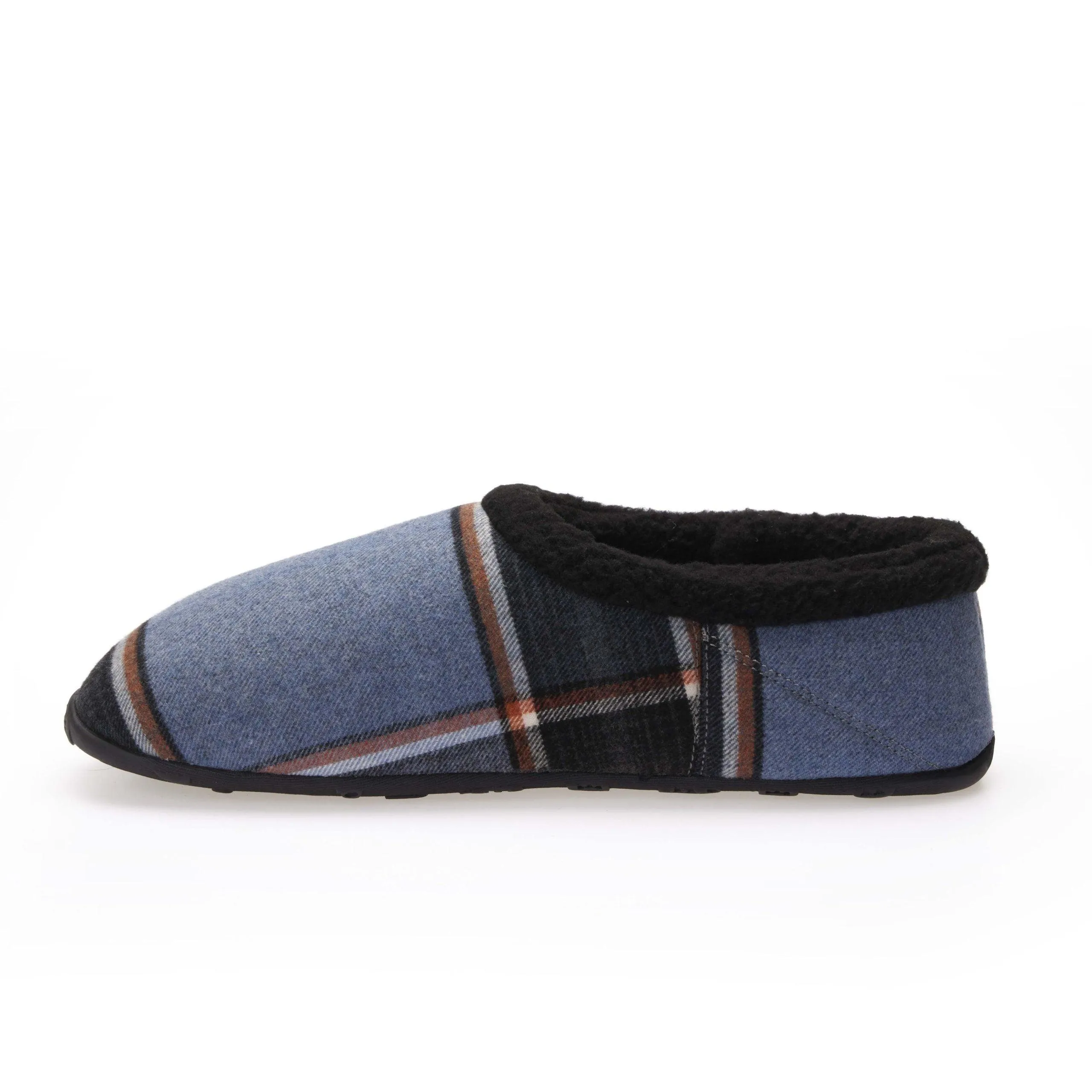 Freddie - Blue Orange Check Men's Slippers