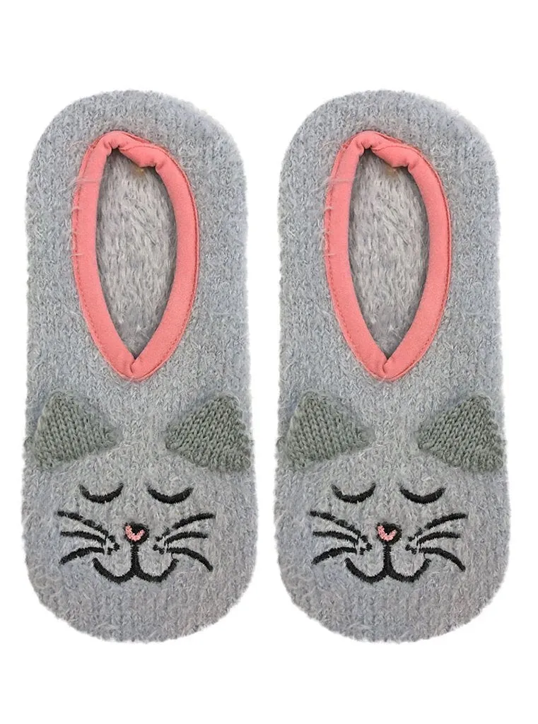 Fuzzy Cat Slippers