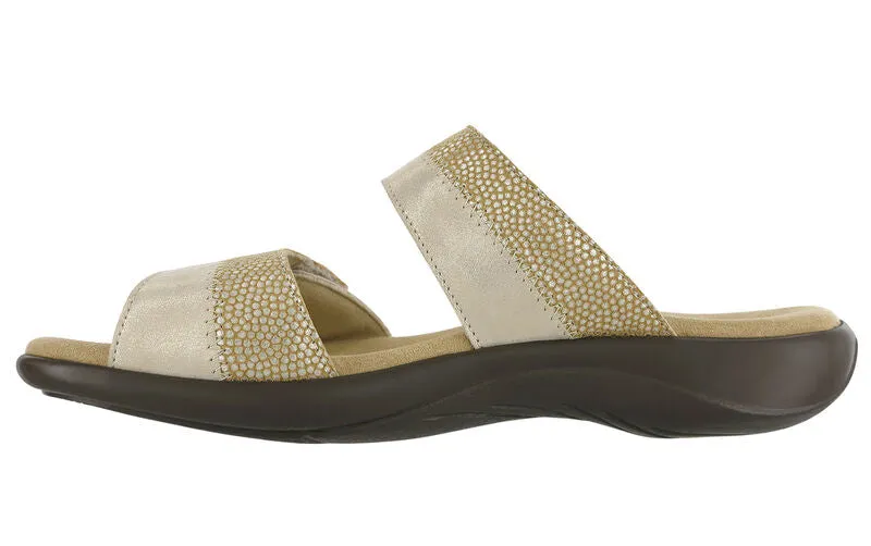 GOLDEN | SAS Women's Nudu Slide Golden Leather Sandal-NUDU SLIDE644-Made in USA-Brandy's Shoes