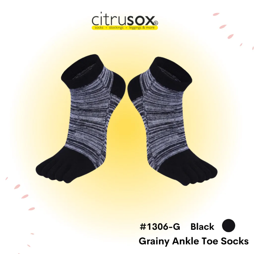 Grainy Ankle Toe Socks