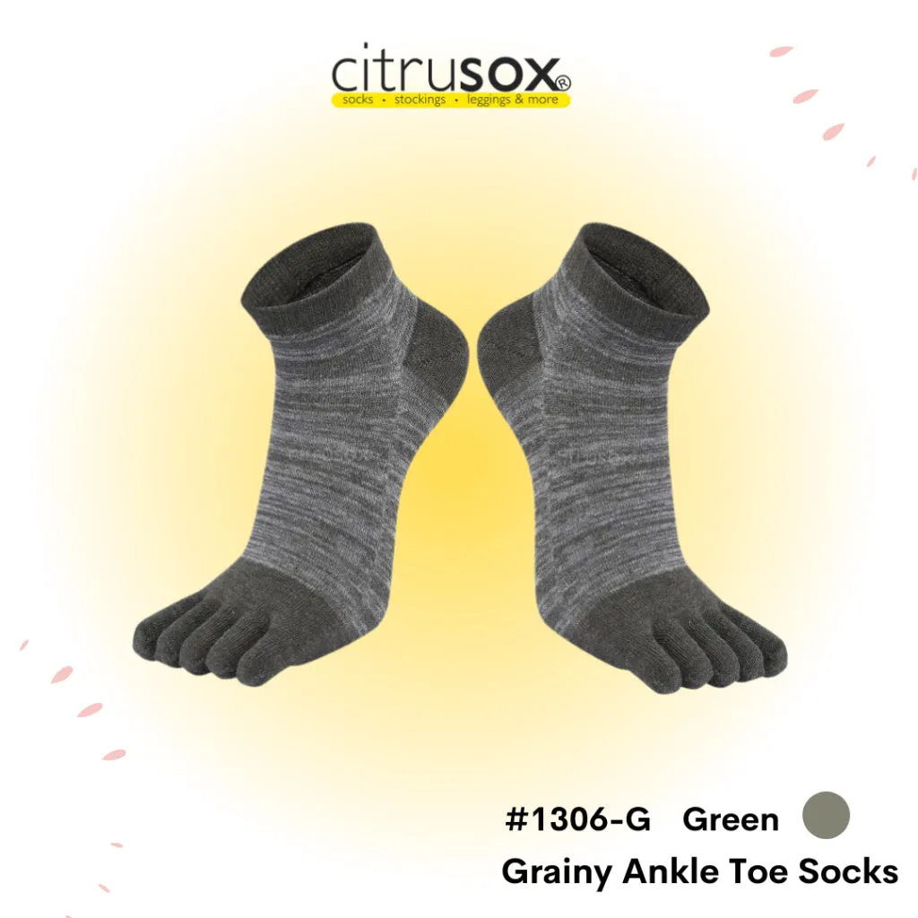 Grainy Ankle Toe Socks