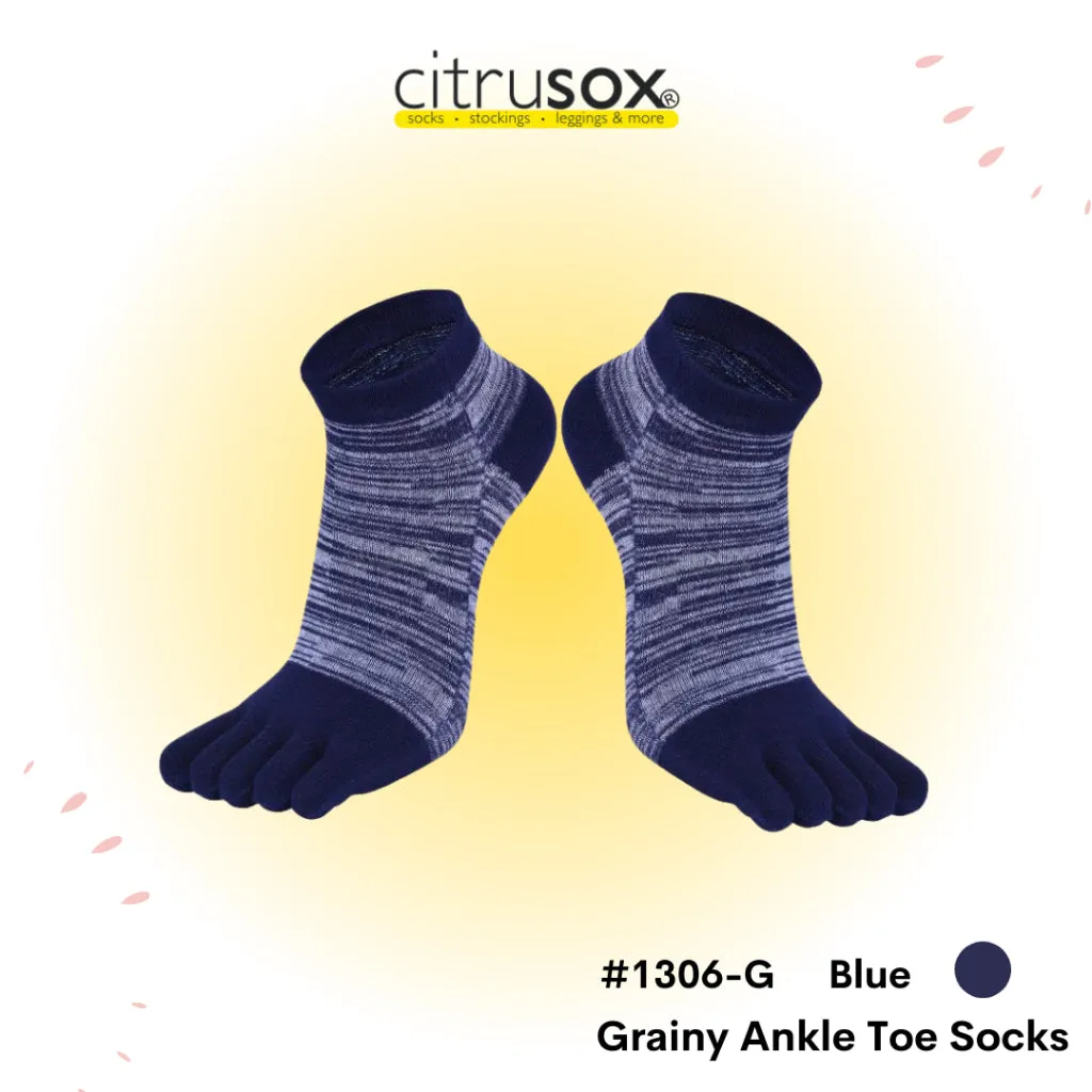 Grainy Ankle Toe Socks