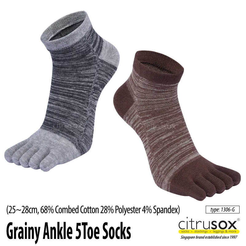 Grainy Ankle Toe Socks