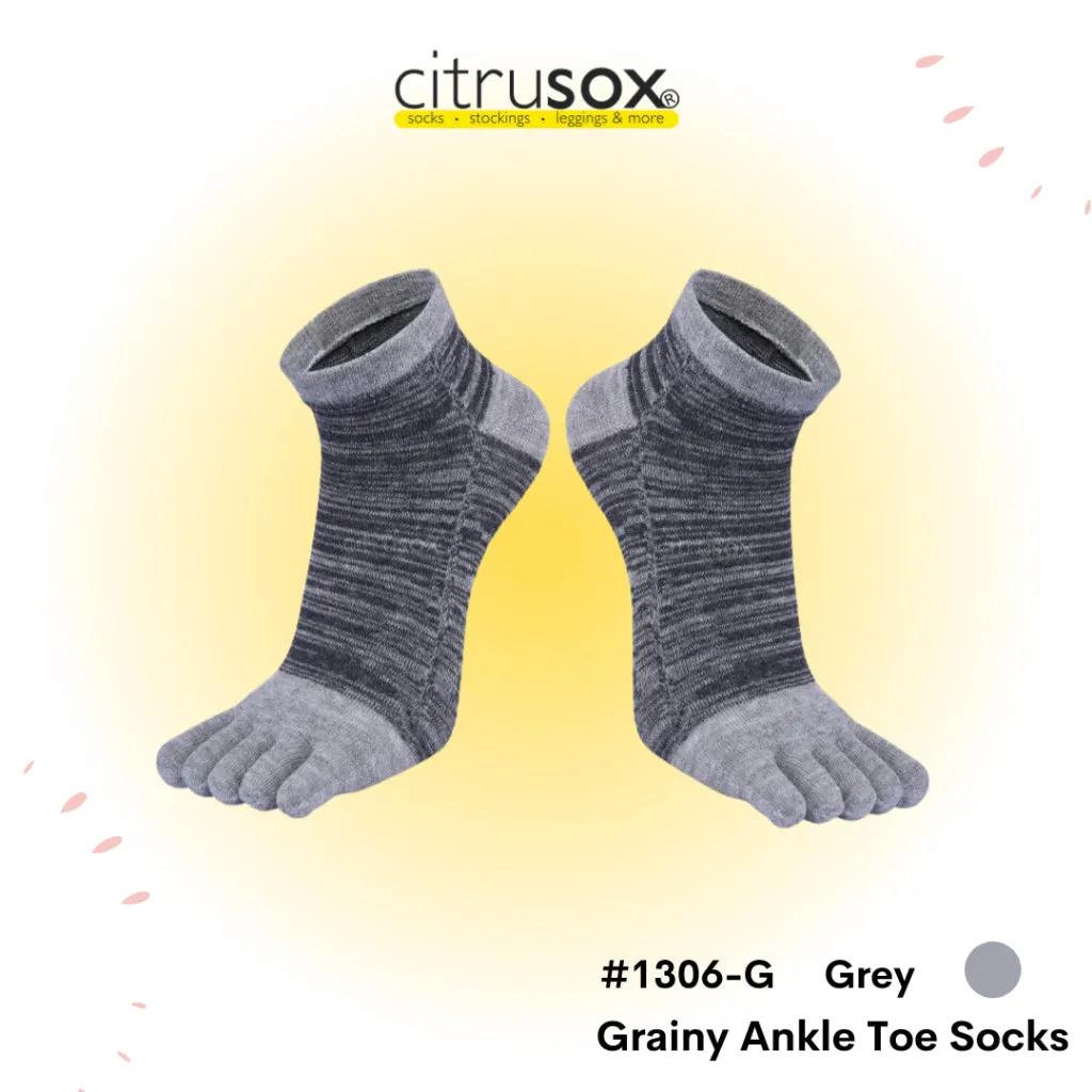 Grainy Ankle Toe Socks