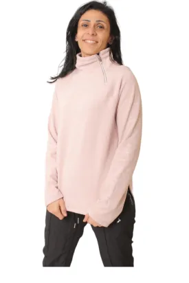 High Collar Sweatshirt - CK -  Pink