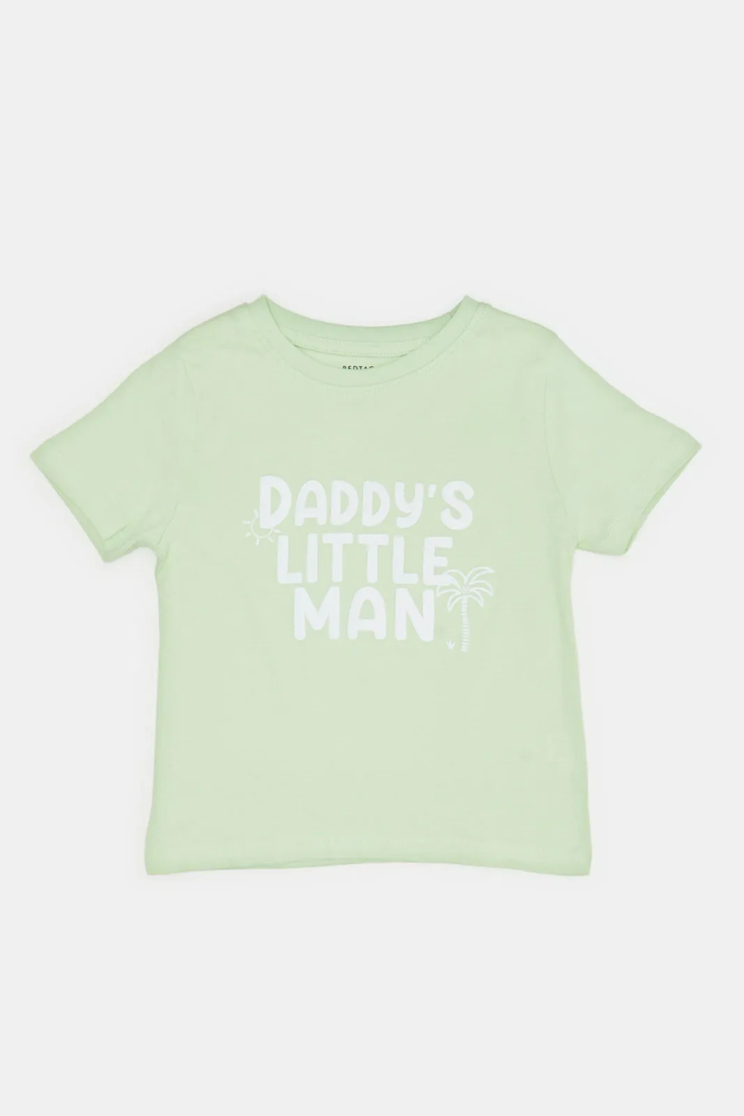 Infant Boys Green Daddy Little Man T-Shirt