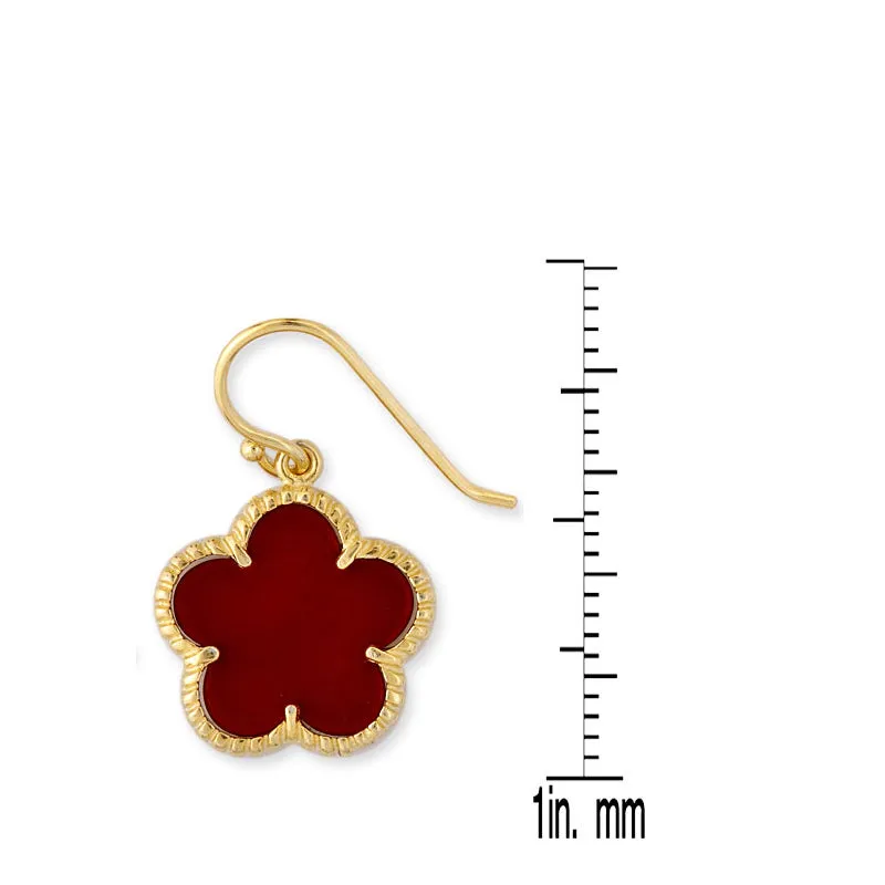 Jeanne Red Flower Earrings