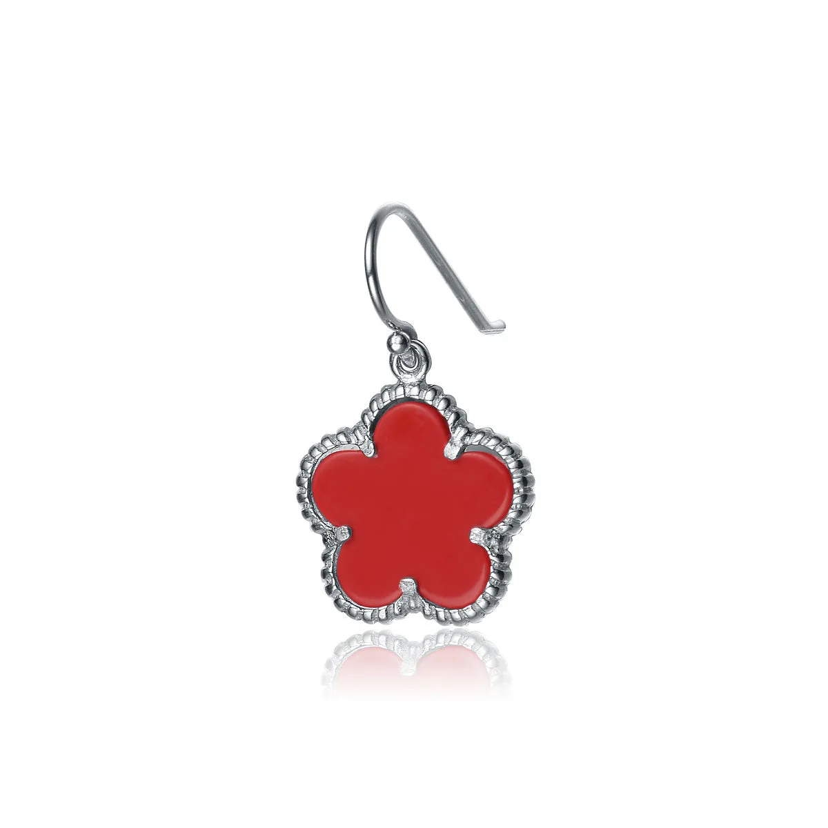 Jeanne Red Flower Earrings