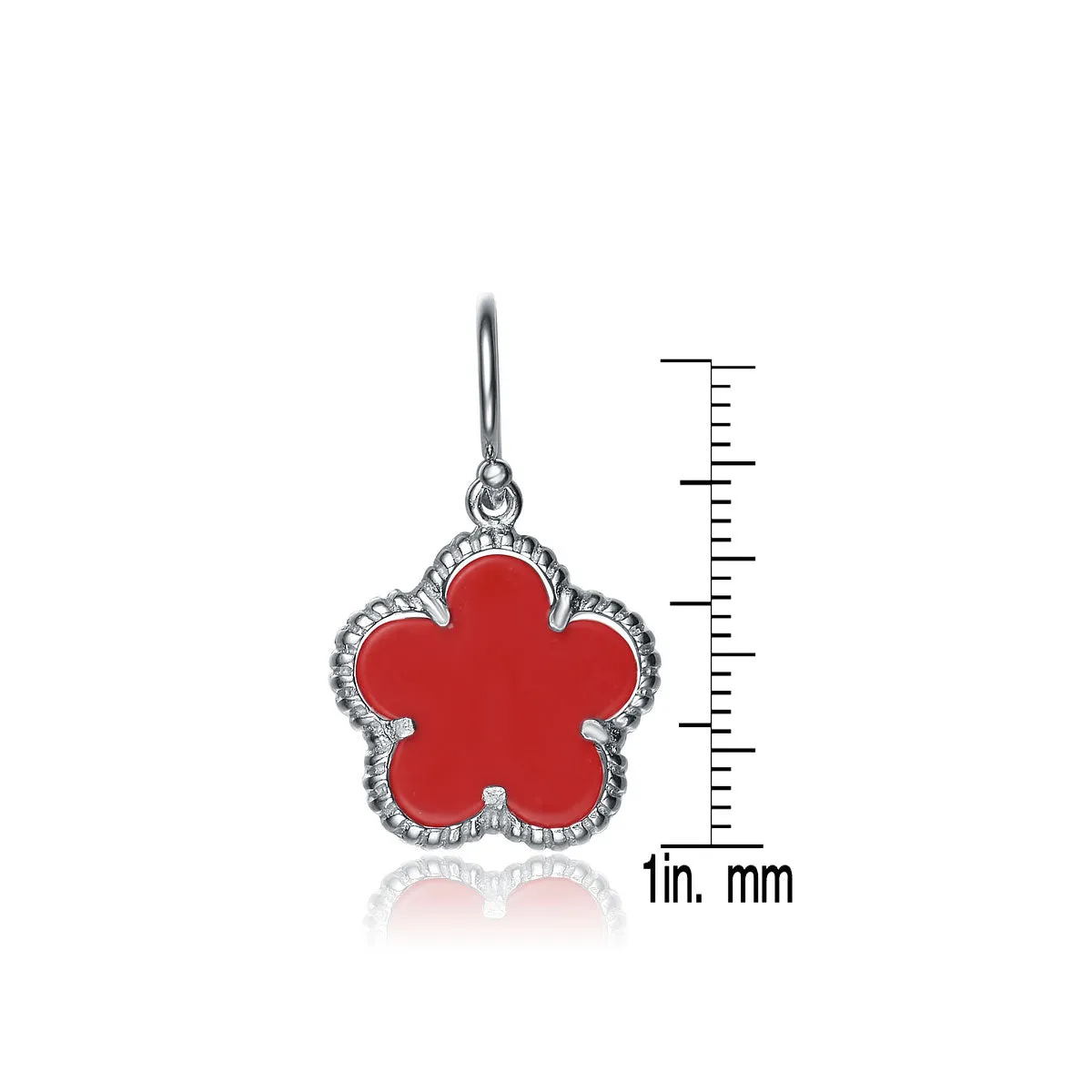 Jeanne Red Flower Earrings