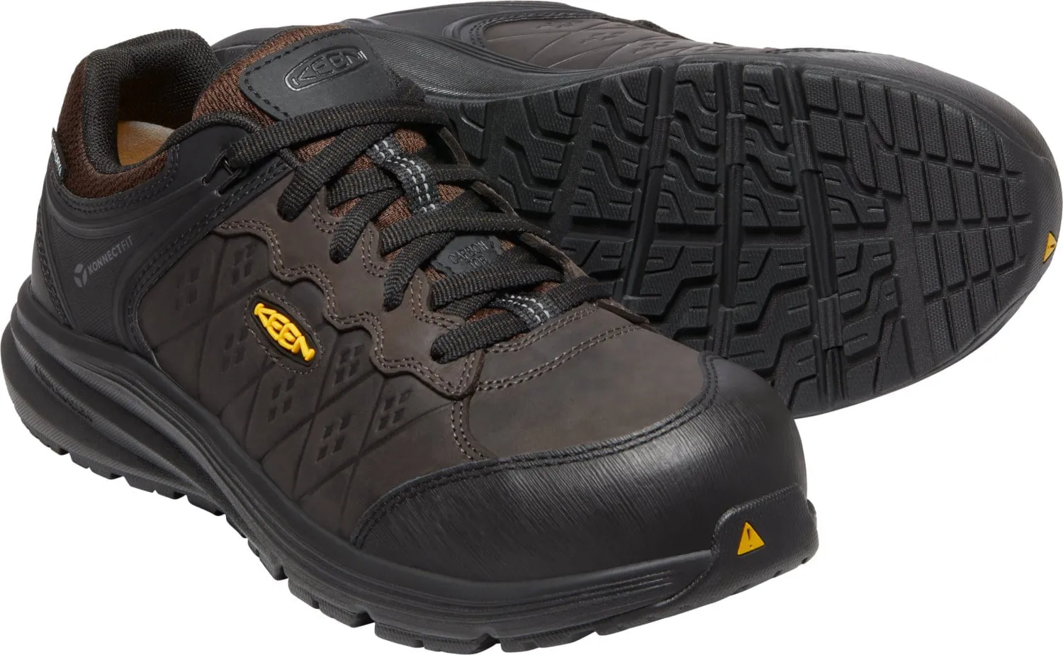 Keen Utility Mens Vista Energy WP CT Coffee Bean/Black Leather Work Shoes