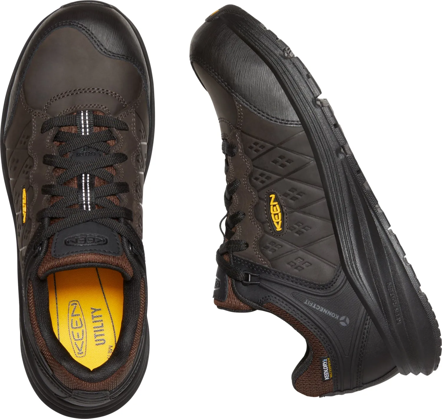 Keen Utility Mens Vista Energy WP CT Coffee Bean/Black Leather Work Shoes