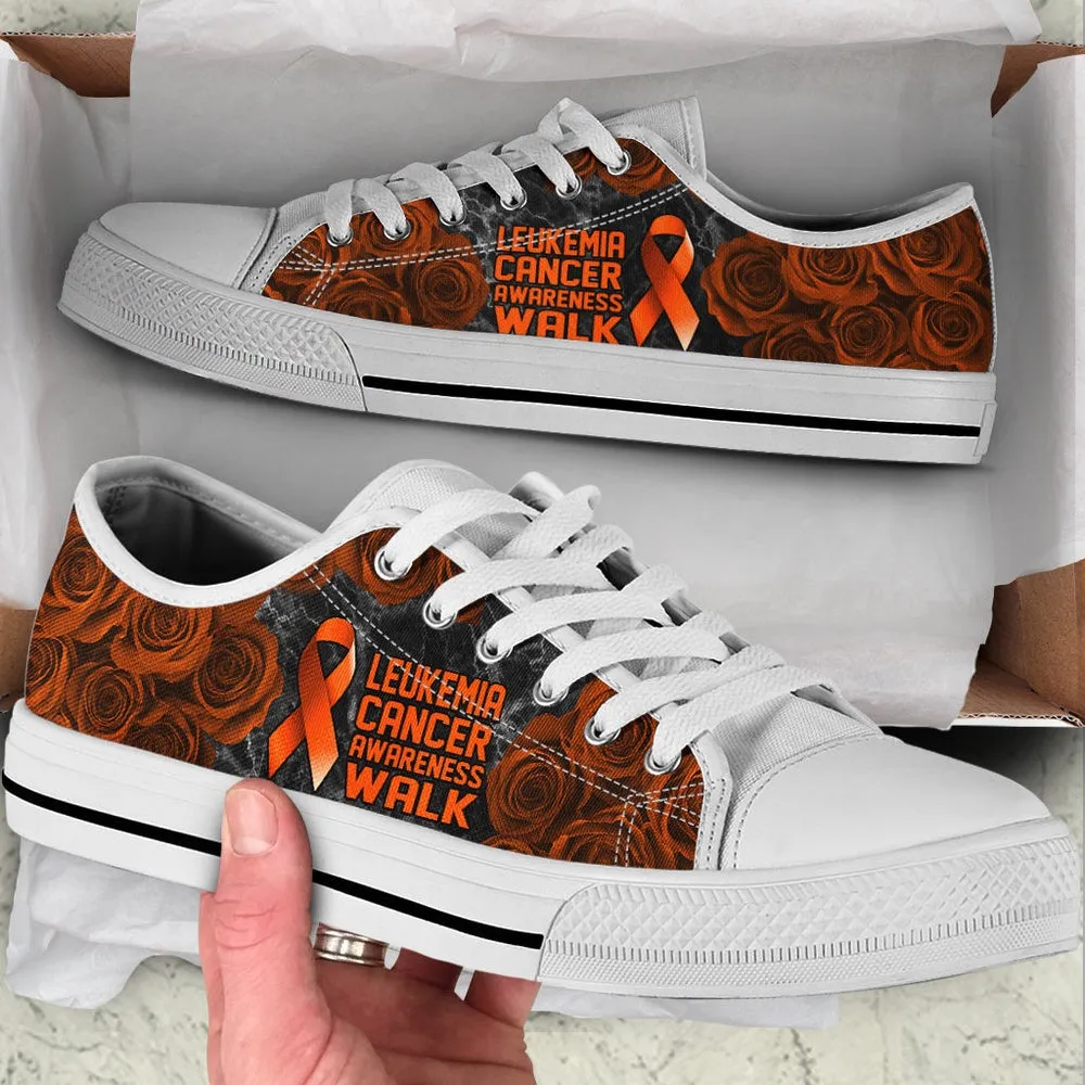 Leukemia Cancer Shoes Awareness Walk Low Top Shoes, Best Canvas Shoes, Low Top Sneaker