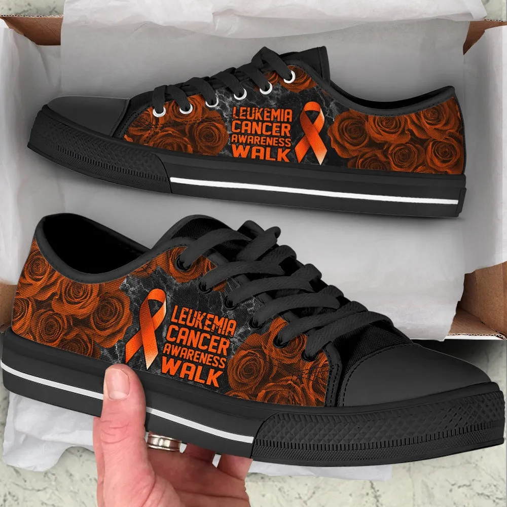 Leukemia Cancer Shoes Awareness Walk Low Top Shoes, Best Canvas Shoes, Low Top Sneaker