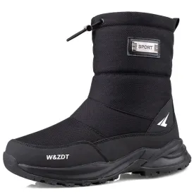 Man Outdoor Waterproof Snow Boots Zip Non-slip Cotton Plus Velvet Shoes Men - MSWRB50417