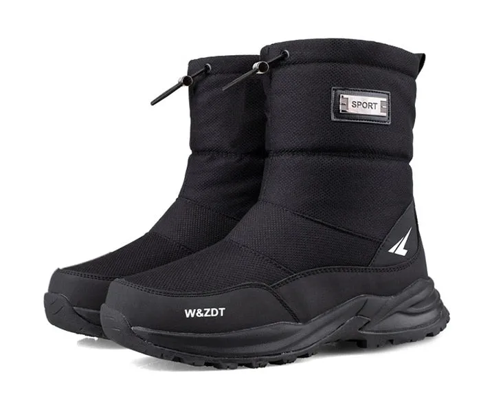 Man Outdoor Waterproof Snow Boots Zip Non-slip Cotton Plus Velvet Shoes Men - MSWRB50417