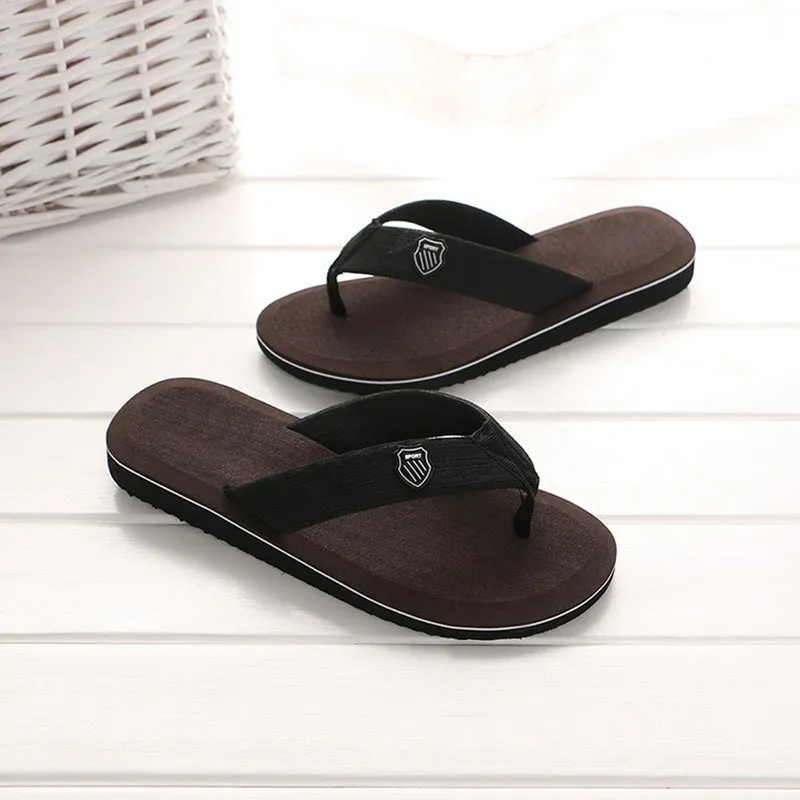 Men Summer Flip Flops Beach Slippers Sandals Non-Slip Home Indoor House Anti-Slip Slippers - MSL50255