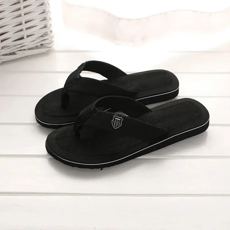 Men Summer Flip Flops Beach Slippers Sandals Non-Slip Home Indoor House Anti-Slip Slippers - MSL50255