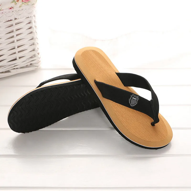 Men Summer Flip Flops Beach Slippers Sandals Non-Slip Home Indoor House Anti-Slip Slippers - MSL50255