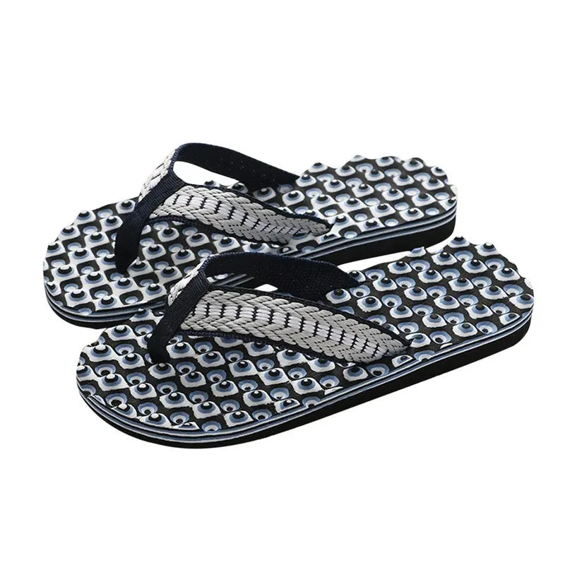 Men Summer Flip Flops Beach Slippers Sandals Non-Slip Home Indoor House Anti-Slip Slippers - MSL50255