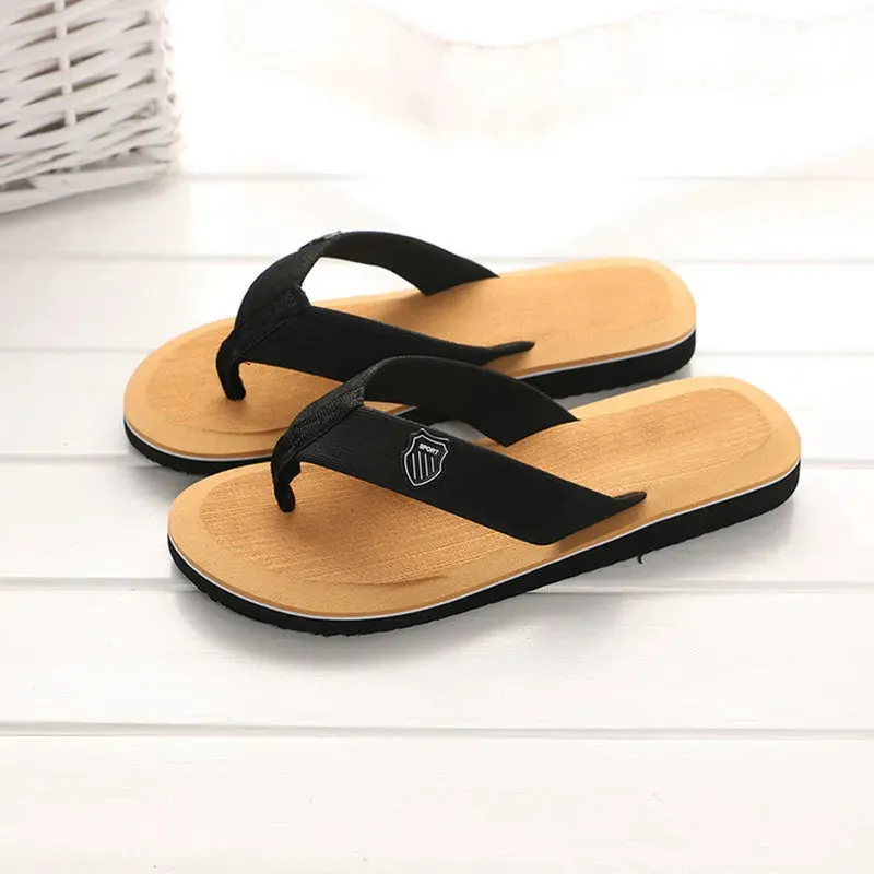 Men Summer Flip Flops Beach Slippers Sandals Non-Slip Home Indoor House Anti-Slip Slippers - MSL50255