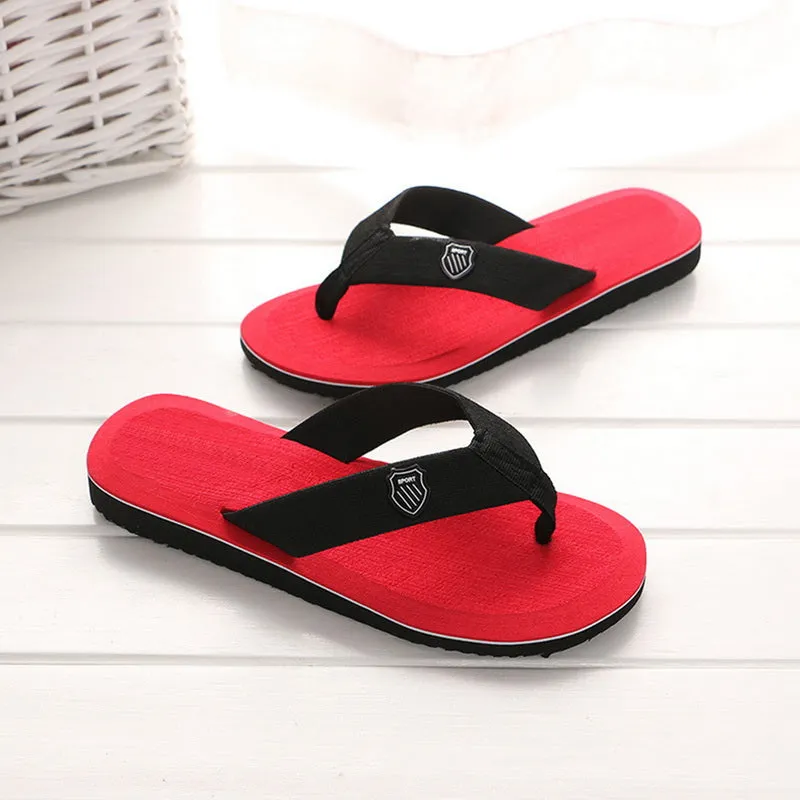 Men Summer Flip Flops Beach Slippers Sandals Non-Slip Home Indoor House Anti-Slip Slippers - MSL50255