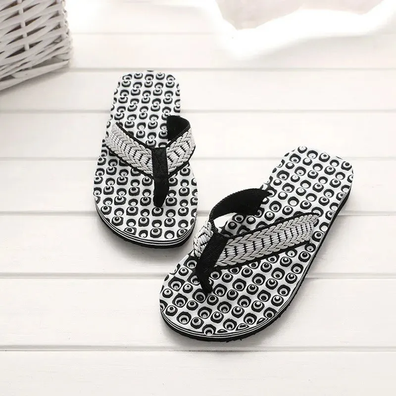 Men Summer Flip Flops Beach Slippers Sandals Non-Slip Home Indoor House Anti-Slip Slippers - MSL50255