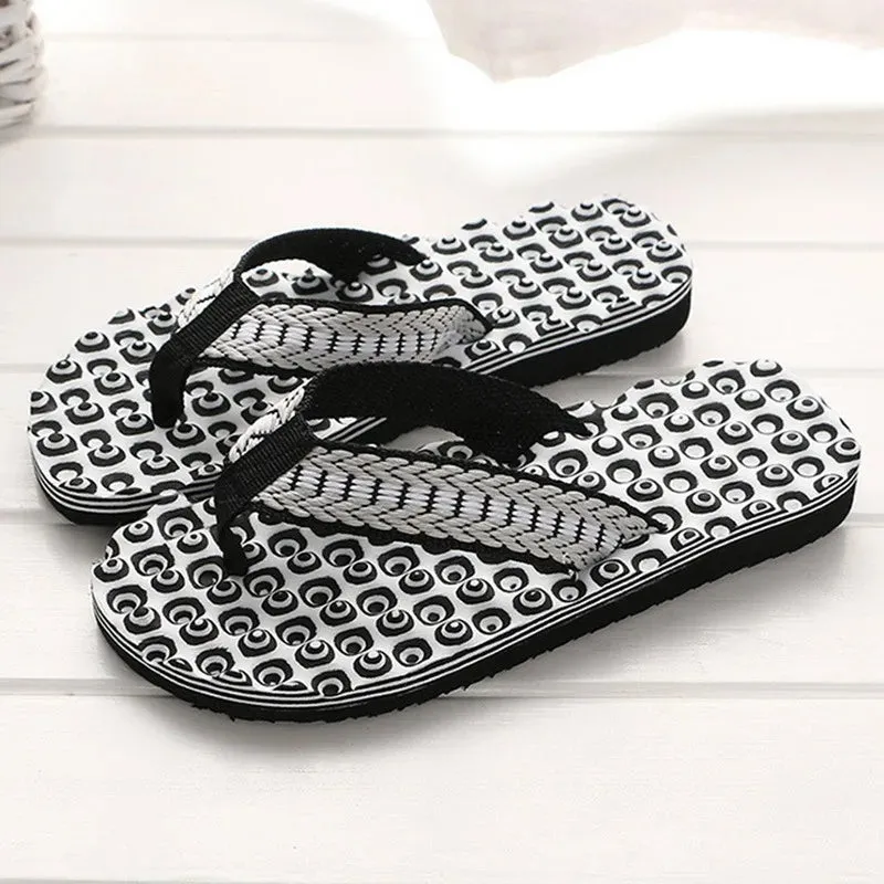 Men Summer Flip Flops Beach Slippers Sandals Non-Slip Home Indoor House Anti-Slip Slippers - MSL50255