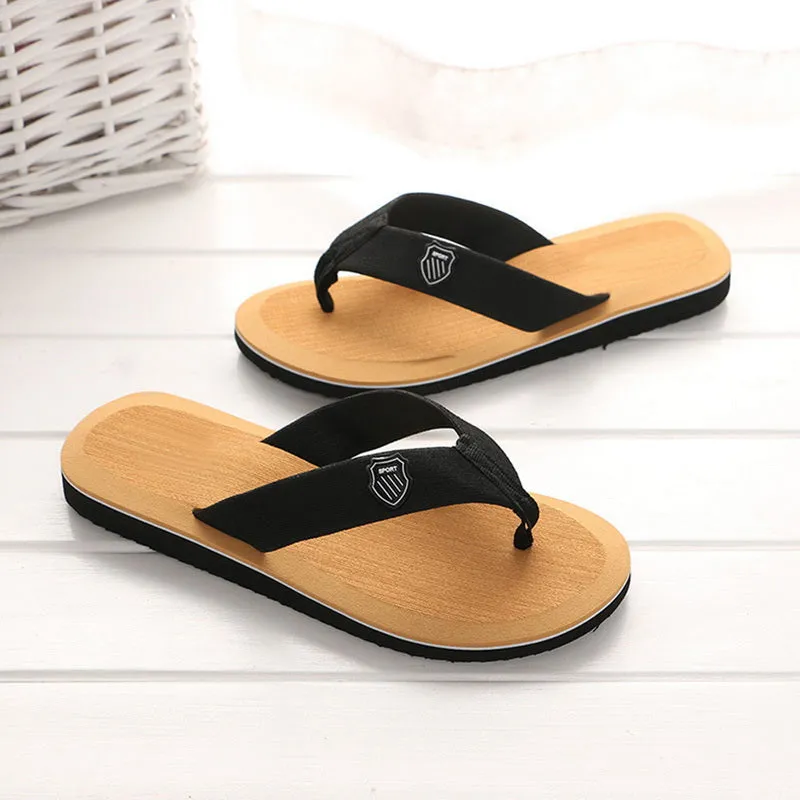 Men Summer Flip Flops Beach Slippers Sandals Non-Slip Home Indoor House Anti-Slip Slippers - MSL50255