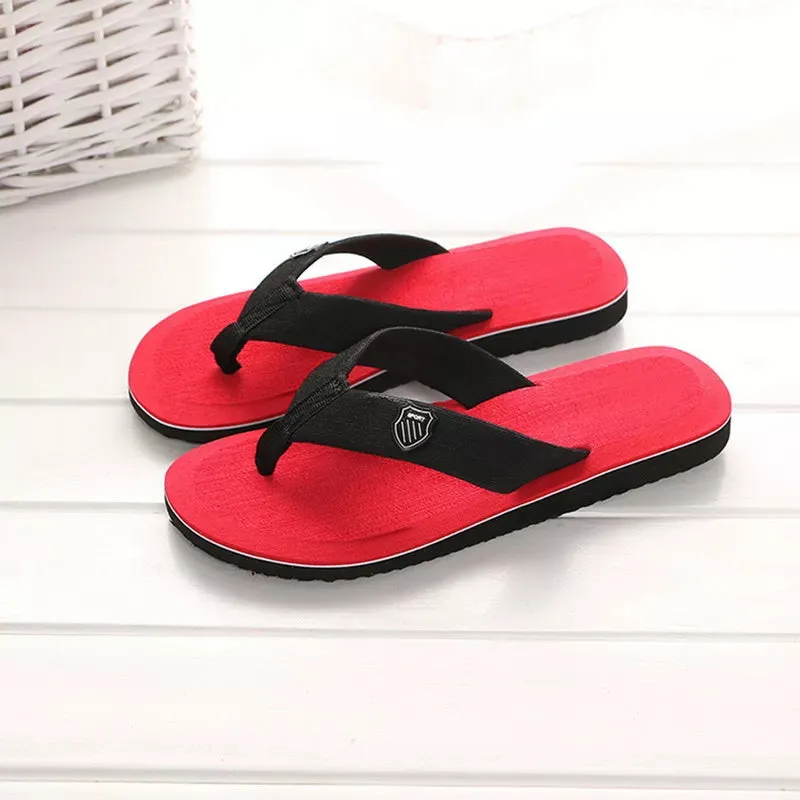 Men Summer Flip Flops Beach Slippers Sandals Non-Slip Home Indoor House Anti-Slip Slippers - MSL50255