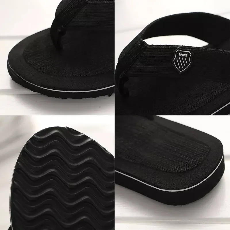 Men Summer Flip Flops Beach Slippers Sandals Non-Slip Home Indoor House Anti-Slip Slippers - MSL50255