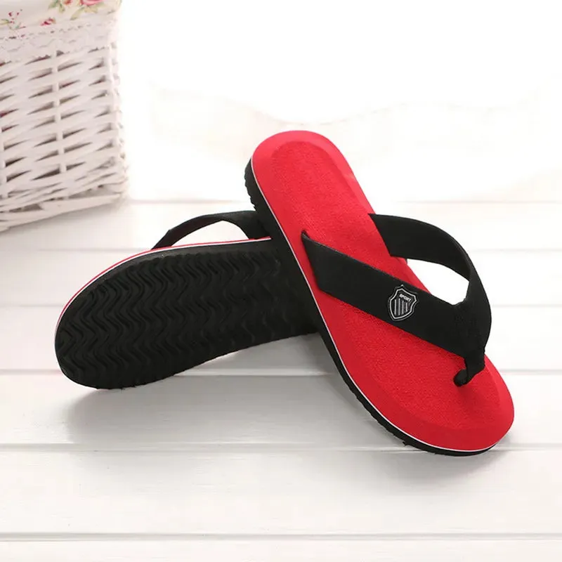 Men Summer Flip Flops Beach Slippers Sandals Non-Slip Home Indoor House Anti-Slip Slippers - MSL50255