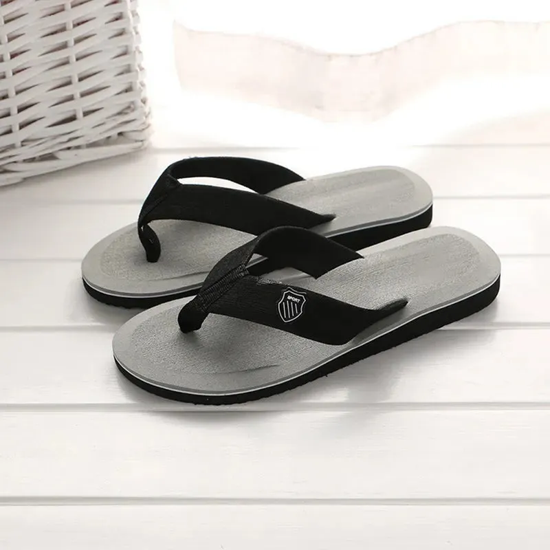 Men Summer Flip Flops Beach Slippers Sandals Non-Slip Home Indoor House Anti-Slip Slippers - MSL50255