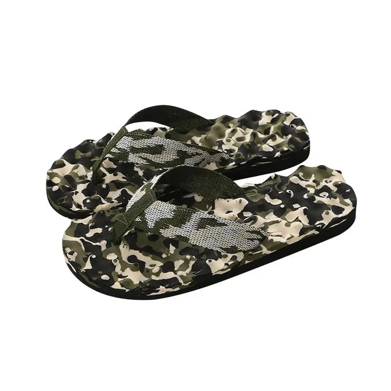 Men Summer Flip Flops Beach Slippers Sandals Non-Slip Home Indoor House Anti-Slip Slippers - MSL50255