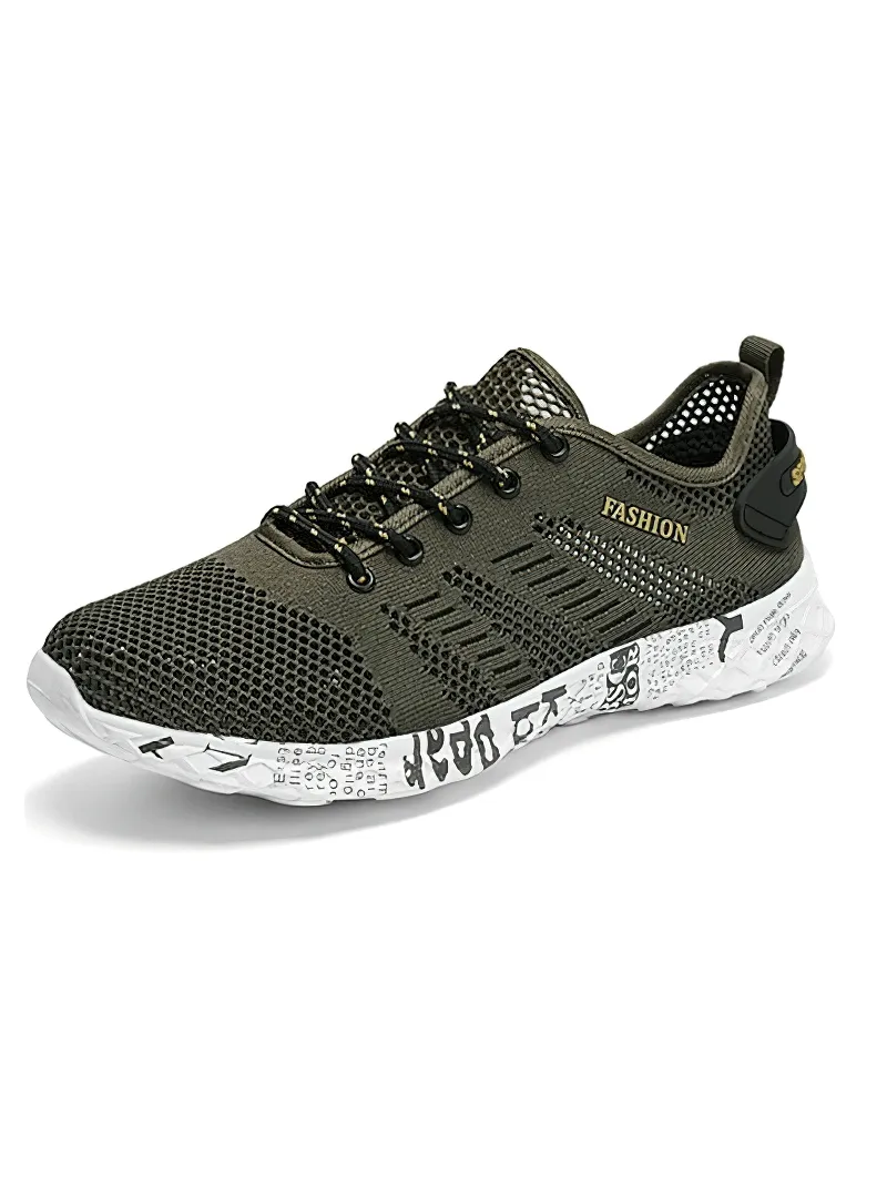 Men's Casual Lace-up Mesh Sneakers with Soft Outsole - SF0805