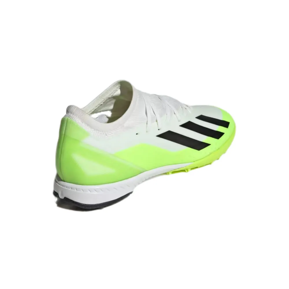 Men's X Crazyfast.3 Turf Football Shoe (Cloud White/Core Black/Lucid Lemon)