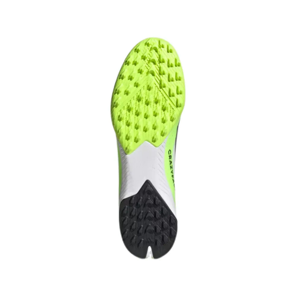 Men's X Crazyfast.3 Turf Football Shoe (Cloud White/Core Black/Lucid Lemon)