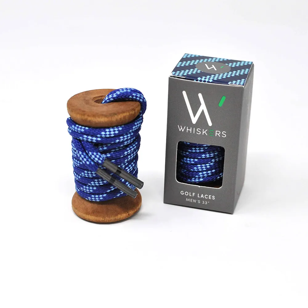 Navy & Light Blue Classic Round Golf Laces